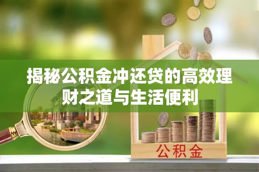 独山揭秘公积金冲还贷的高效理财之道与生活便利