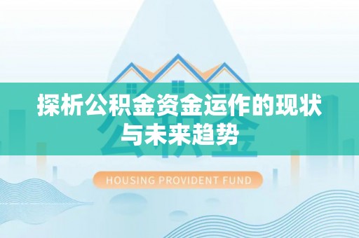 独山探析公积金资金运作的现状与未来趋势