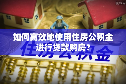 独山如何高效地使用住房公积金进行贷款购房？
